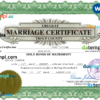 editable template, Uruguay marriage certificate Word and PDF template, fully editable