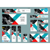 FREE editable template, # cross stride editable banner template set of 13 PSD