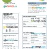 FREE editable template, # cycle energy universal multipurpose utility bill template in Word format