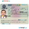 editable template, DENMARK entrance visa PSD template, with fonts