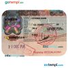 editable template, LAOS travel visa PSD template, completely editable, with fonts