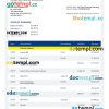 editable template, RBC Royal Bank enterprise checking account statement Word and PDF template