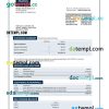 editable template, MORGAN Stanley Bank organization account statement Word and PDF template