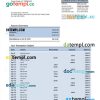 editable template, CHINA Construction bank company statement Word and PDF template