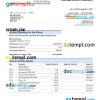 editable template, BANK of America organization bank statement Word and PDF template