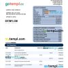 editable template, Amegy Corporation Bank organization account statement Word and PDF template