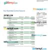 editable template, Banca Ifis business checking account statement Word and PDF template