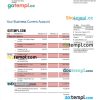 editable template, Banco de Bogotá enterprise account statement Word and PDF template