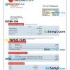 editable template, Bandhan Bank organization account statement Word and PDF template