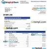 editable template, BANGKOK Bank corporate checking account statement Word and PDF template