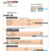 editable template, BANK Mega corporate checking account statement Word and PDF template