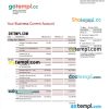 editable template, Bank of Dongguan organization account statement Word and PDF template