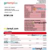 editable template, Bank of Guizhou business checking account statement Word and PDF template