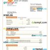 editable template, BANK of Ningbo business bank statement Word and PDF template