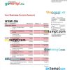 editable template, BANK of Qingdao firm statement Word and PDF template