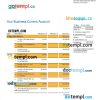 editable template, Bank of Queensland business checking account statement Word and PDF template