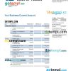 editable template, BANK of Tianjin business statement Word and PDF template