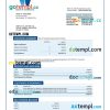 editable template, Bank of Yokohama company checking account statement Word and PDF template