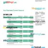 editable template, BANK of the West company checking account statement Word and PDF template