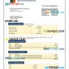 editable template, Banque Privee Edmond de Rothschild organization checking account statement Word and PDF template