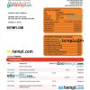 editable template, Banque du Caire company account statement Word and PDF template