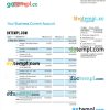 editable template, BARCLAYS bank business account statement Word and PDF template