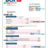 editable template, Bcr Bank company checking account statement Word and PDF template
