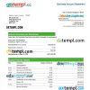 editable template, CAIXA Geral de Depósitos business bank statement Word and PDF template