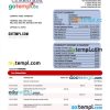 editable template, California Bank & Trust organization checking account statement Word and PDF template