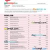 editable template, Chiba Bank company checking account statement Word and PDF template