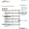 editable template, CHINA Zheshang Bank business bank statement Word and PDF template