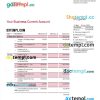 editable template, CIBC Bank company checking account statement Word and PDF template