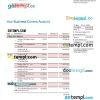 editable template, City National Bank of Florida firm account statement Word and PDF template