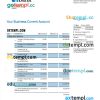 editable template, Columbia Bank enterprise account statement Word and PDF template