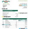 editable template, Commerce Bank firm account statement Word and PDF template