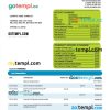 editable template, Commercial Bank of Dubai company checking account statement Word and PDF template