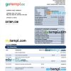 editable template, Credit Suisse bank corporate account statement Word and PDF template