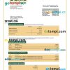editable template, DAIWA Securities Group business bank statement Word and PDF template