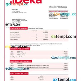 editable template, DEKABANK firm statement Word and PDF template