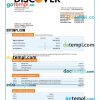 editable template, DISCOVER Bank corporate statement Word and PDF template