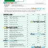 editable template, First Bancorp Bank Business statement Word and PDF template