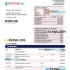 editable template, HONG Leong Financial Bank organization statement Word and PDF template