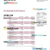 editable template, IBC Bank business checking account statement Word and PDF template