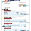 editable template, ICICI Bank firm account statement Word and PDF template