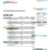editable template, JEFFERIES Bank company checking account statement Word and PDF template
