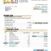 editable template, KB Financial Group bank company checking account statement Word and PDF template