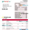 editable template, KOMERCNI banka corporate checking account statement Word and PDF template