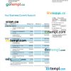 editable template, Luzerner Kantonalbank Bank organization checking account statement Word and PDF template