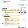 editable template, MASHREQ Bank company checking account statement Word and PDF template