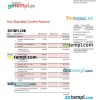 editable template, OCBC Bank enterprise account statement Word and PDF template